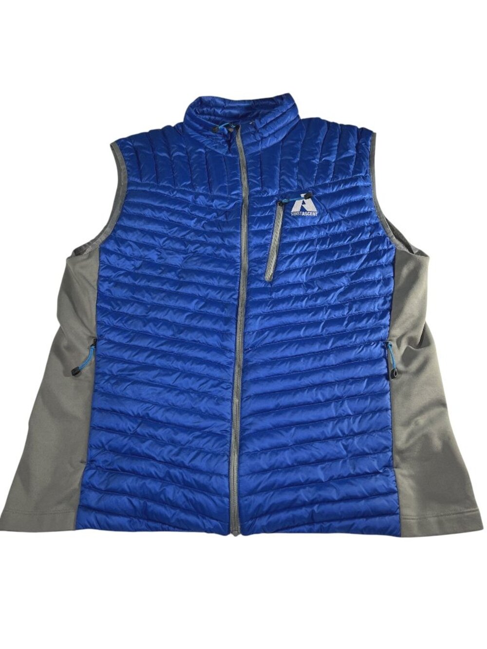 Eddie Bauer First Ascent Mens Premium 800 Goose Down Vest Blue Gray Size Medium